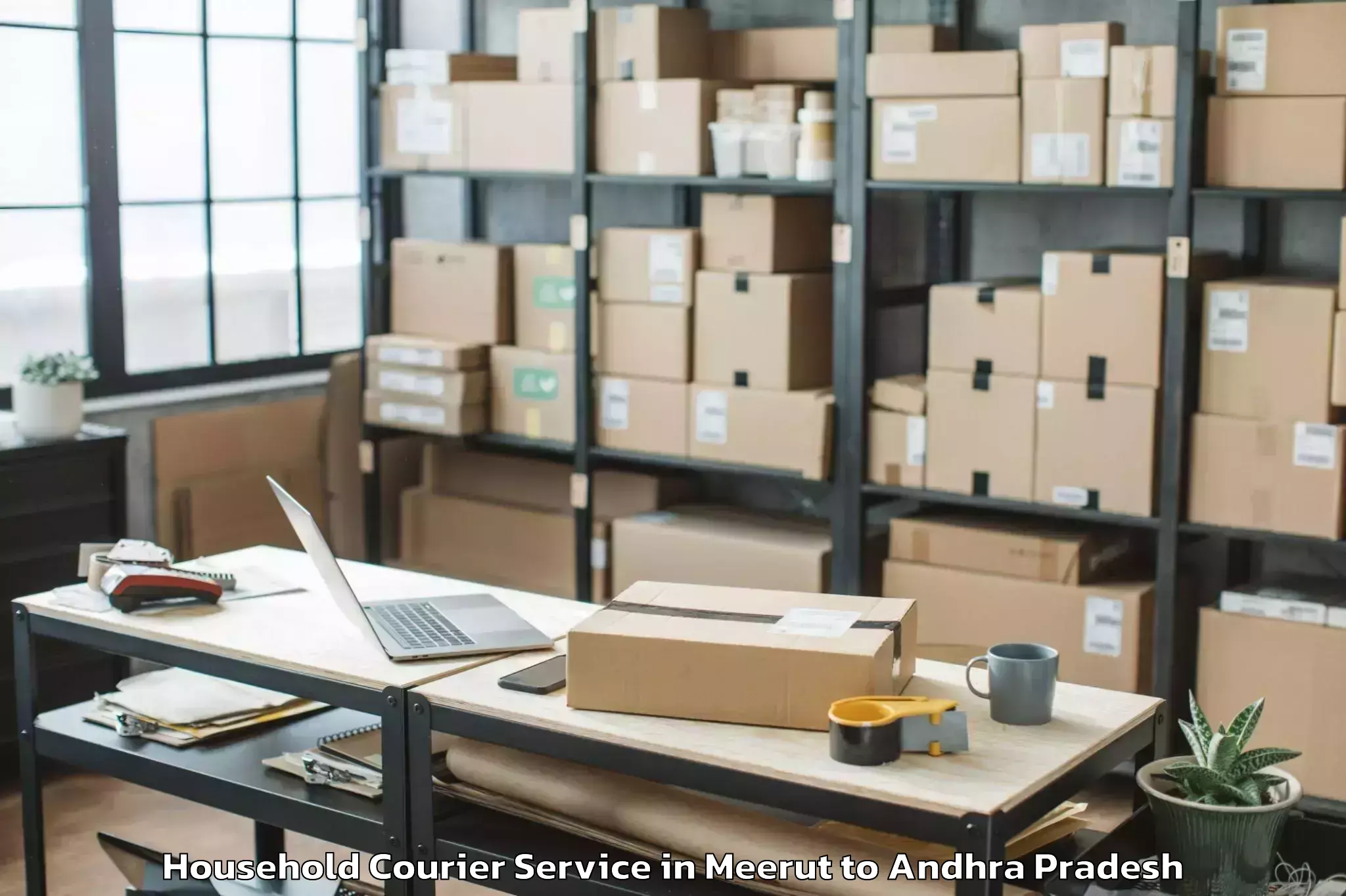 Top Meerut to Amalapuram Household Courier Available